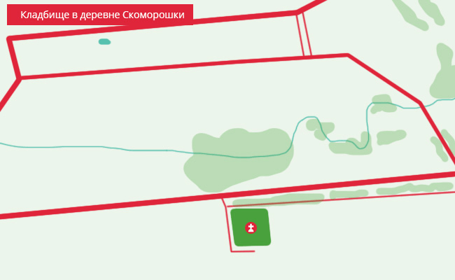 Схема проезда к кладбищу д. Скоморошки