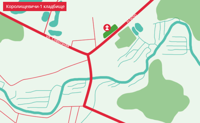 Схема проезда к кладбищу д. Королищевичи-1