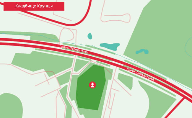 Схема проезда к кладбищу Крупцы (Пионерское) Схема проезда к кладбищу Крупцы (Пионерское)