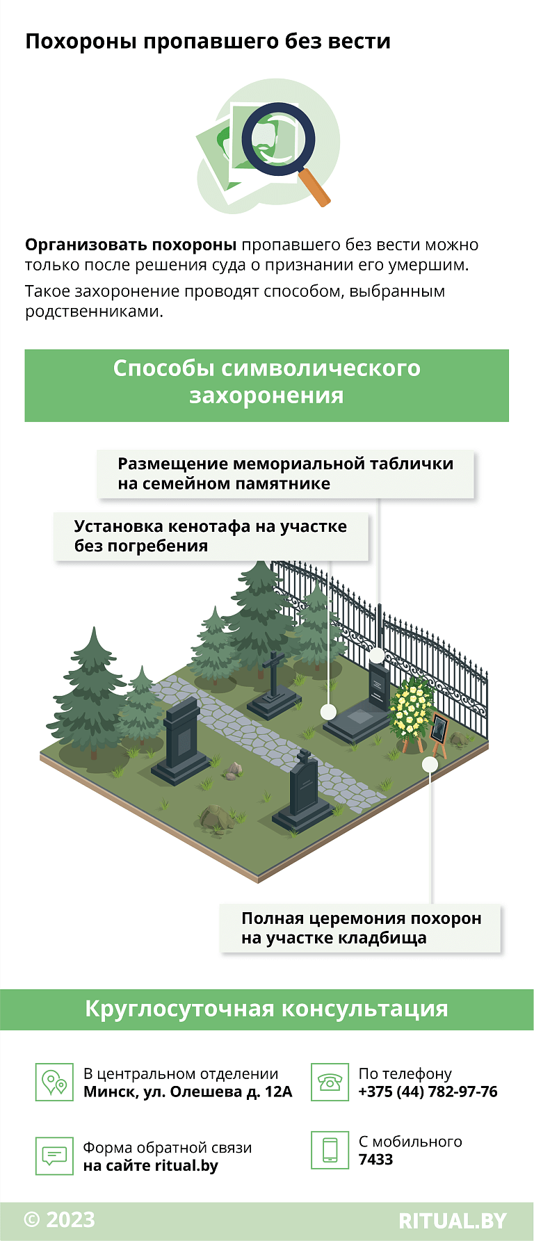 Организация похорон пропавшего без вести