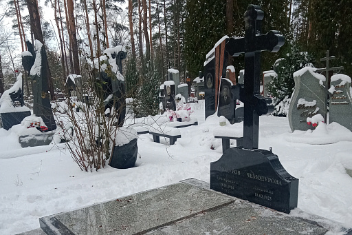 Могила народного художника Е. Г. Чемодурова на Восточном кладбище в Минске, фото