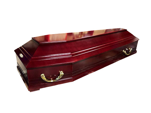 Гроб МДФ Б-6 (G153) 6-гранный, Орех