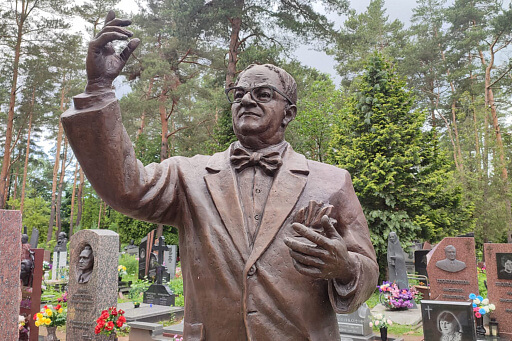 Могила народного артиста Беларуси М. Я. Финберга на Восточном кладбище, фото