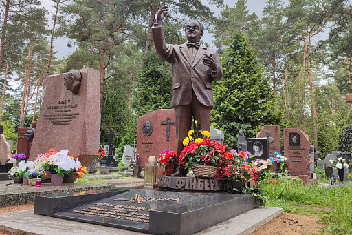Могила народного артиста Беларуси М. Я. Финберга на Восточном кладбище, фото