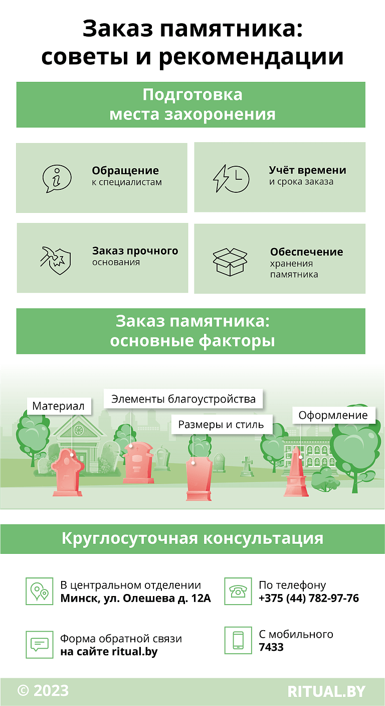 Заказ памятника: советы и рекомендации