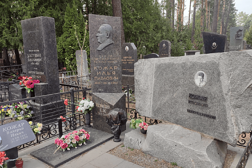Центральная аллея Восточного кладбища: выдающиеся государственные деятели, фото
